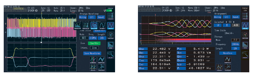 功率分析儀的波形顯示 功率分析儀的波形顯示